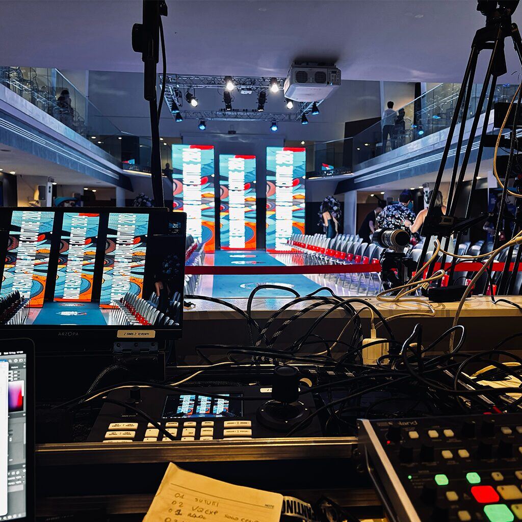 Regia LED wall per evento di moda