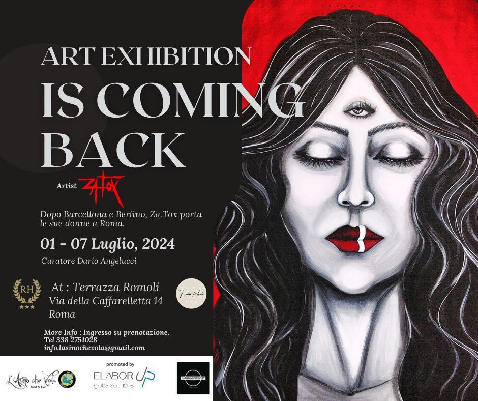 Locandina di mostra d'arte curata da Dario Angelucci